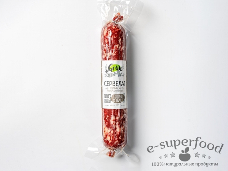 Колбаса полукопчёная «Сервелат» 200г, Dr.Grun