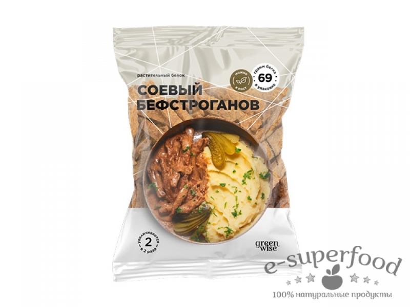 Соевый бефстроганов 150г, Green Wise