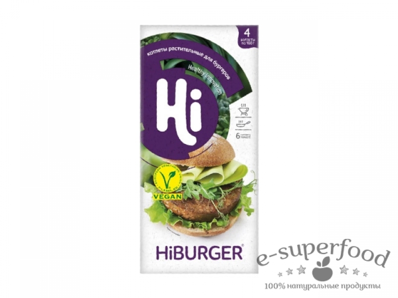 Котлеты для бургера замороженные «HiBURGER» короб 400г, Hi!