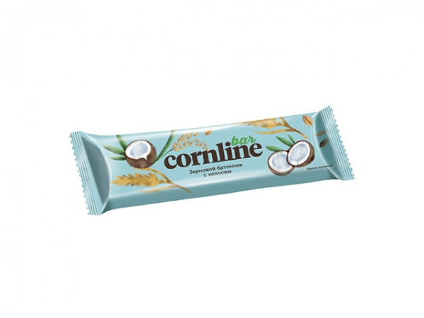 «Cornline», зерновой батончик с кокосом, 30 г