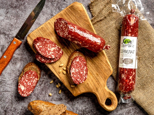 Колбаса полукопчёная «Сервелат» 200г, Dr.Grun