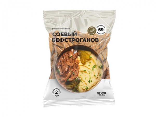 Соевый бефстроганов 150г, Green Wise