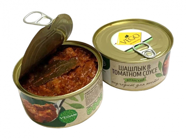 Шашлык в томатном соусе веганский ж/б 300г, VEGO