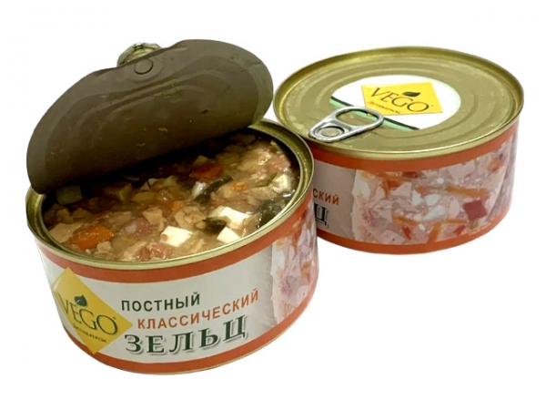 Зельц постный «Классический» ж/б 300г, VEGO