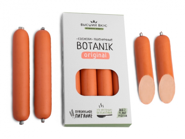 Сосиски натуральные зерновые постные «Botanic Original» 200г, Высший Вкус