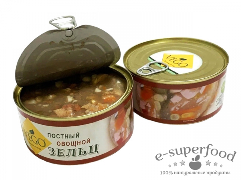 Зельц постный «Овощной» ж/б 300г, VEGO
